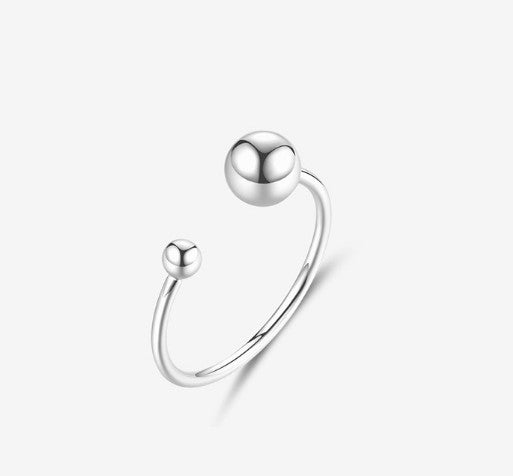 Sterling Silver Ring For Women Adjustable Opening Lightweight Thin Band Plated Stylish Minimal Design Everyday