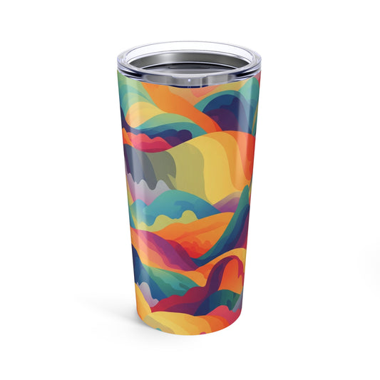 20oz Stainless Steel Tumbler With Double Wall Vacuum Insulation Spill Resistant BPA Free Printed Travel Coffee Mug