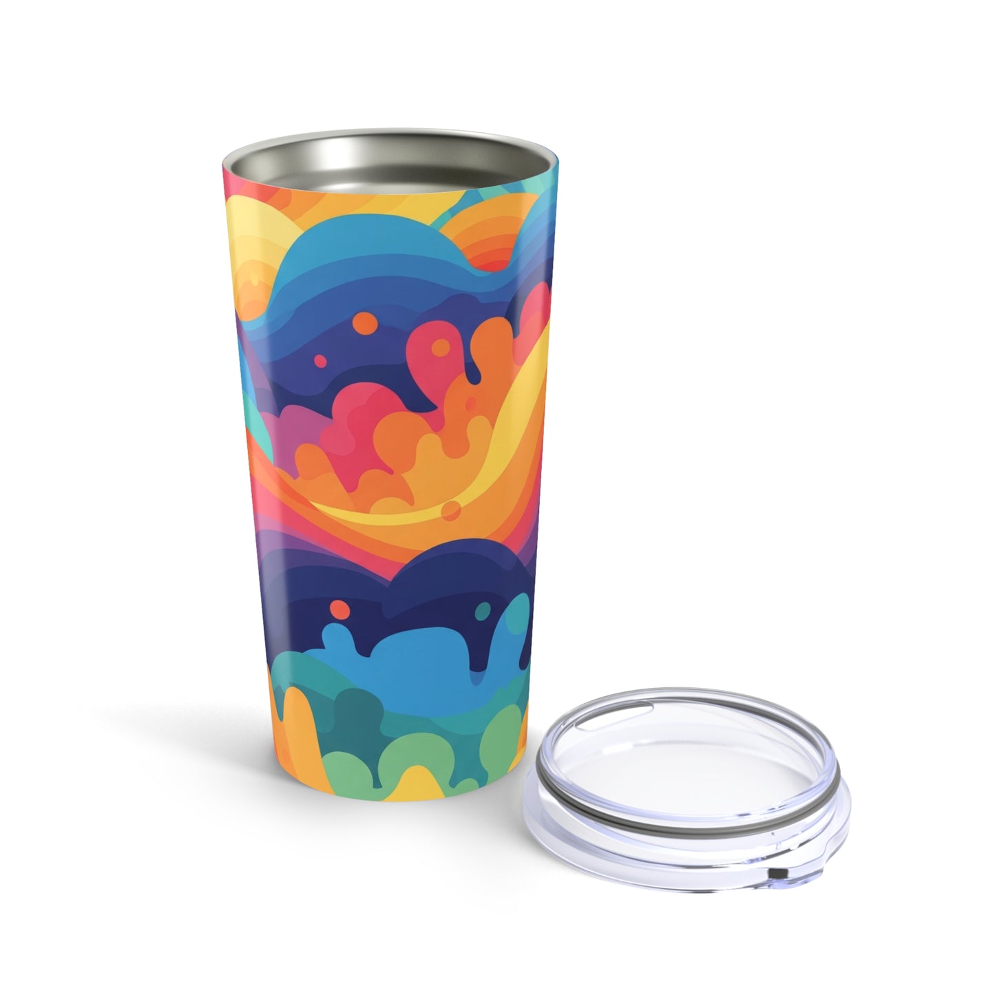 20oz Stainless Steel Tumbler With Printed Artwork Double Wall Vacuum Insulation Keeps Drinks Hot Or Cold BPA Free