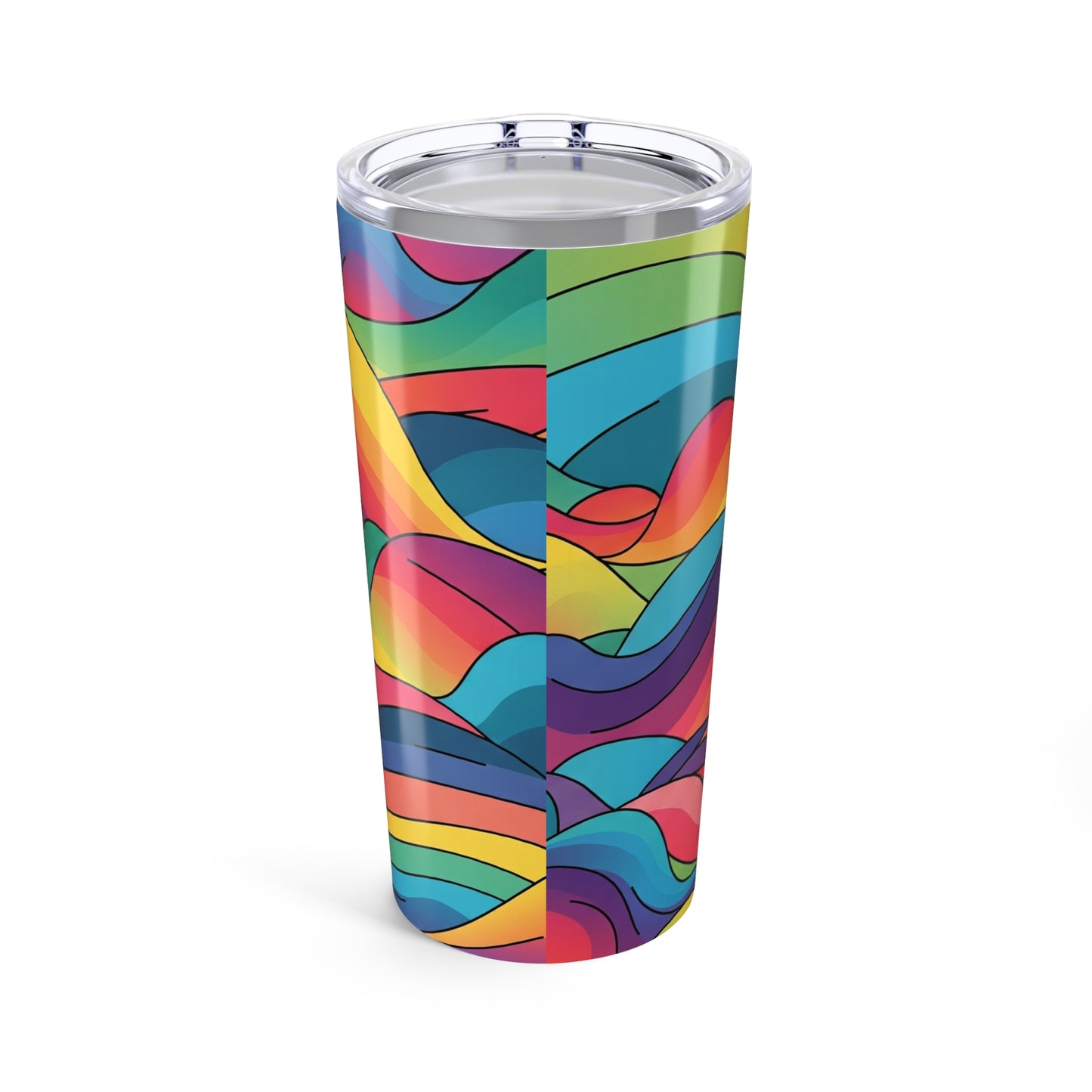 20 Oz Stainless Steel Water Bottle With Double Wall Vacuum Insulation And Spill Resistant Printed Travel Mug