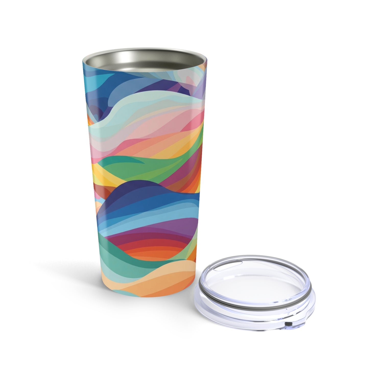 20 Ounce Stainless Steel Tumbler With Printed Graphics Double Wall Vacuum Insulated Travel Mug Spill Resistant Hot