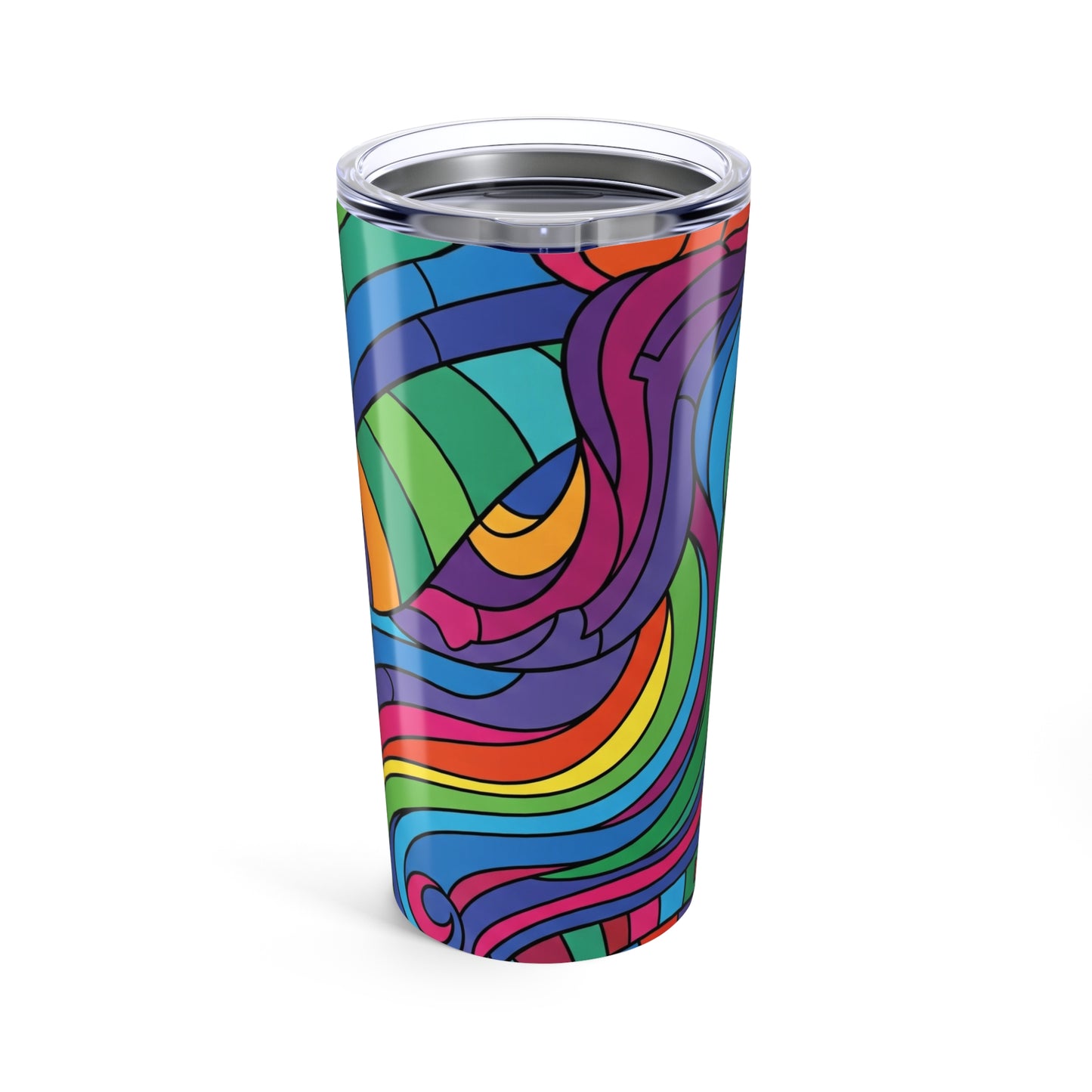20oz Stainless Steel Travel Mug With Printed Double Wall Vacuum Insulation Leak Proof Lid Durable Thermal Coffee