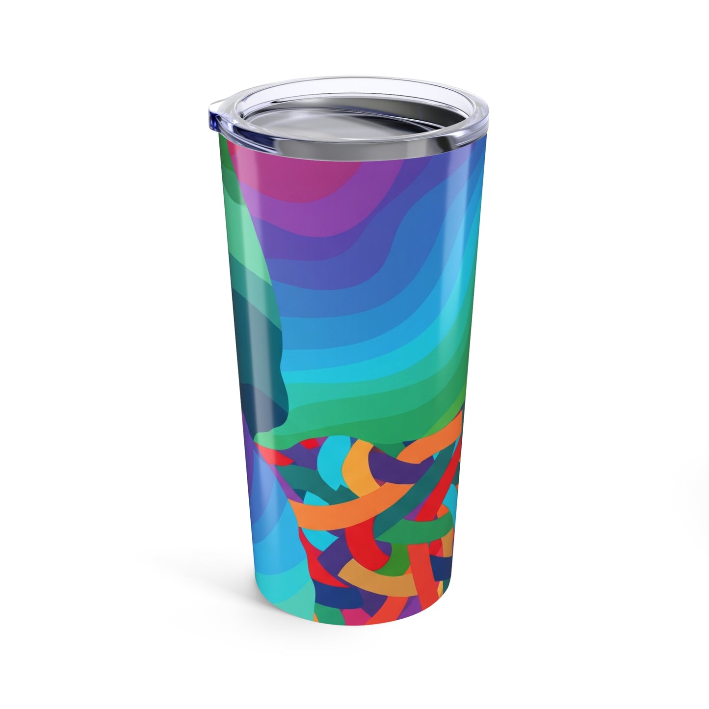 20oz Stainless Steel Printed Tumbler Double Wall Vacuum Insulated Spill Resistant Hot Cold Drink Mug Dishwasher