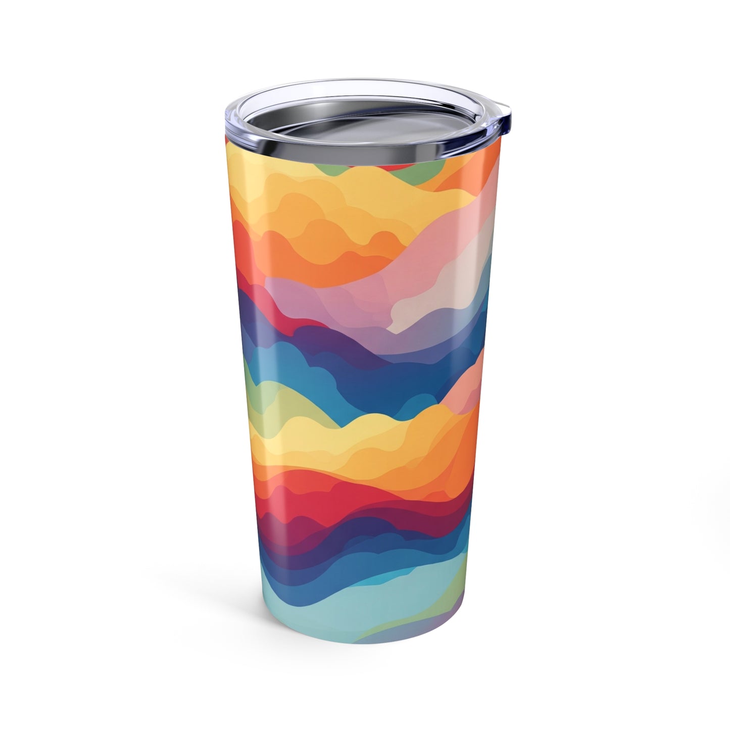 20oz Stainless Steel Tumbler With Printed Design Double Wall Vacuum Insulation Spill Resistant Hot Cold Travel Mug