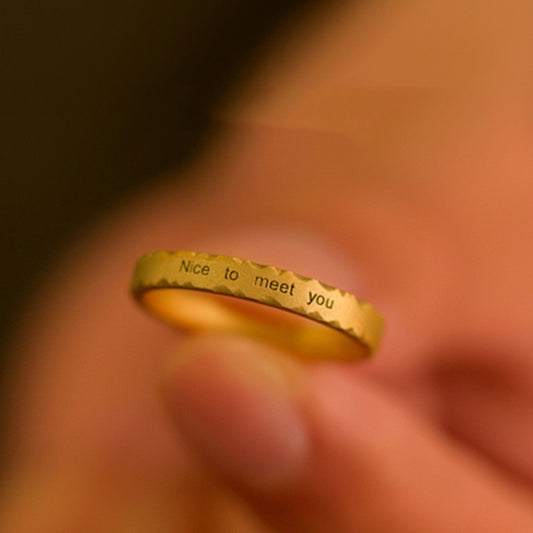 Couple Ring Unisex Gold Plated Copper Wedding Band Durable Elegant Design For Men And Women Quality Gold Rings