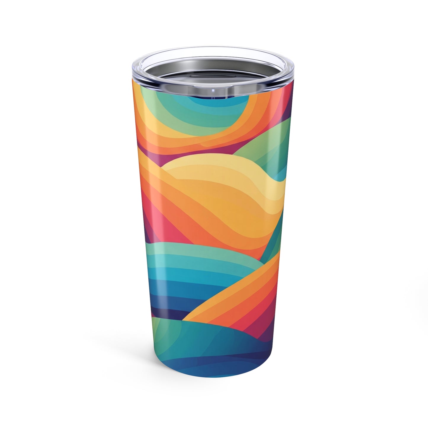 20 Ounce Stainless Steel Tumbler With Double Wall Vacuum Insulation For Hot And Cold Beverages Printed Design Leak