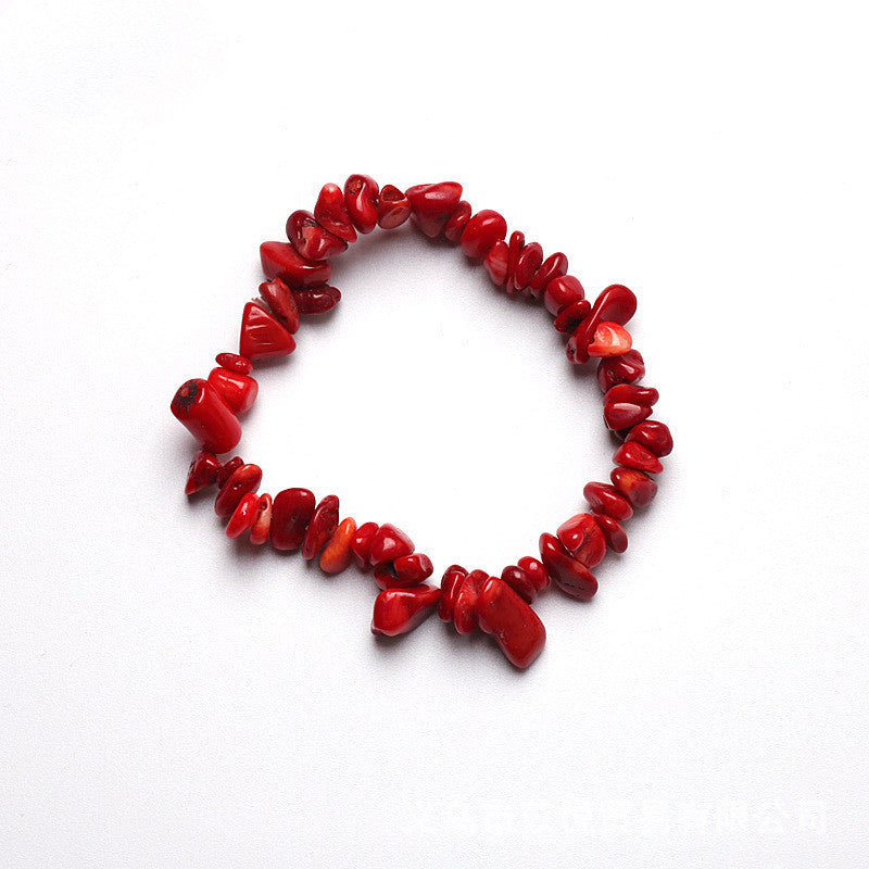 Natural Stone Bracelet Crushed Stone Bracelet Polished Chakra Bracelet Healing Grounded Energy Bracelet Energy