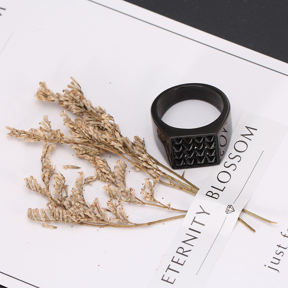 Mens Stainless Steel Ring Smooth White Black Punk Style For Parties Anniversaries And Weddings Lead Free Rings