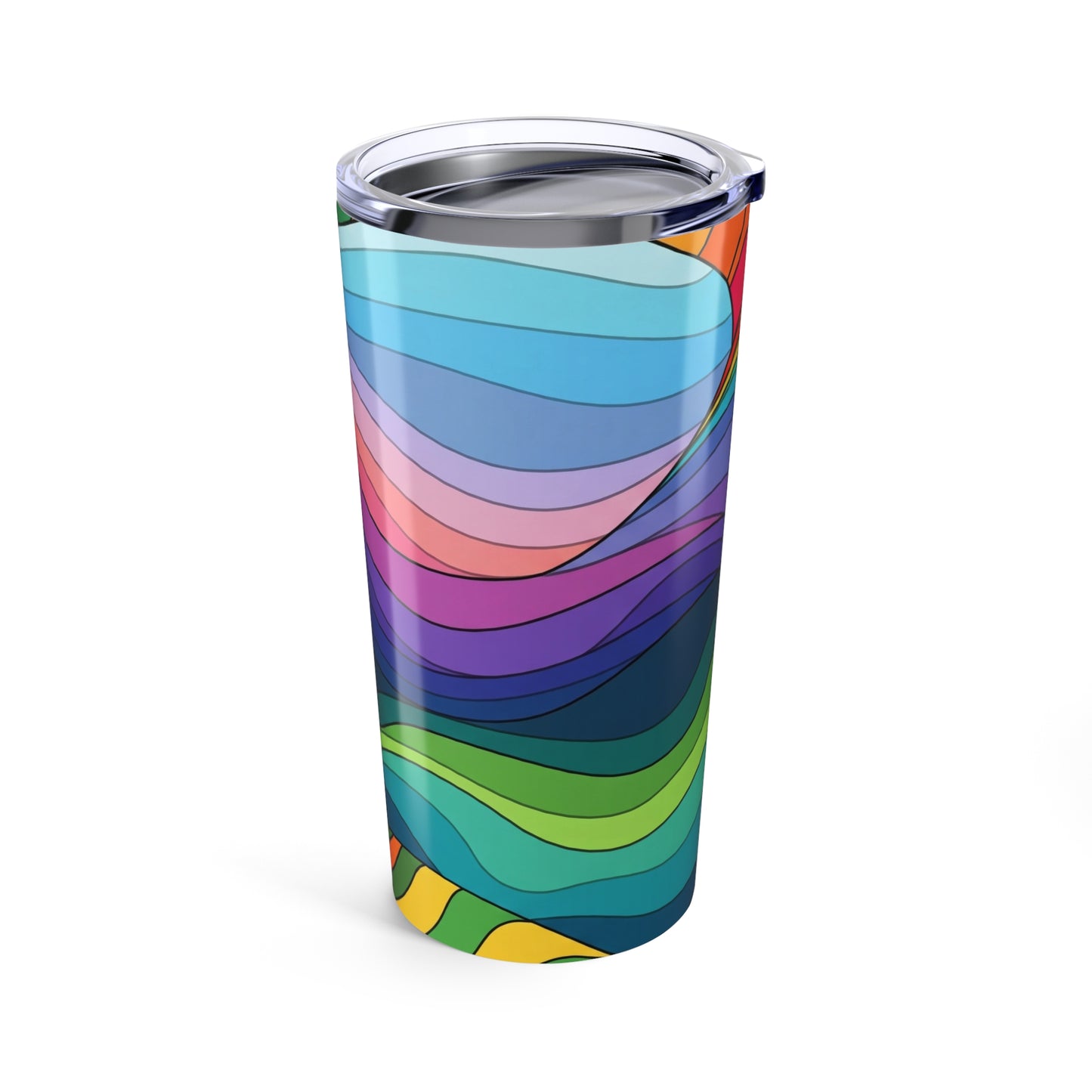 20 Oz Stainless Steel Tumbler Printed Design Travel Coffee Cup Double Wall Vacuum Insulated Spill Resistant Hot