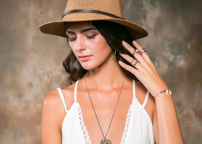 Women Ring Set Vintage Turquoise Mosaic Stackable Jewelry Bohemian Inspired Alloy Plated Gemstone Fashion Jewelry