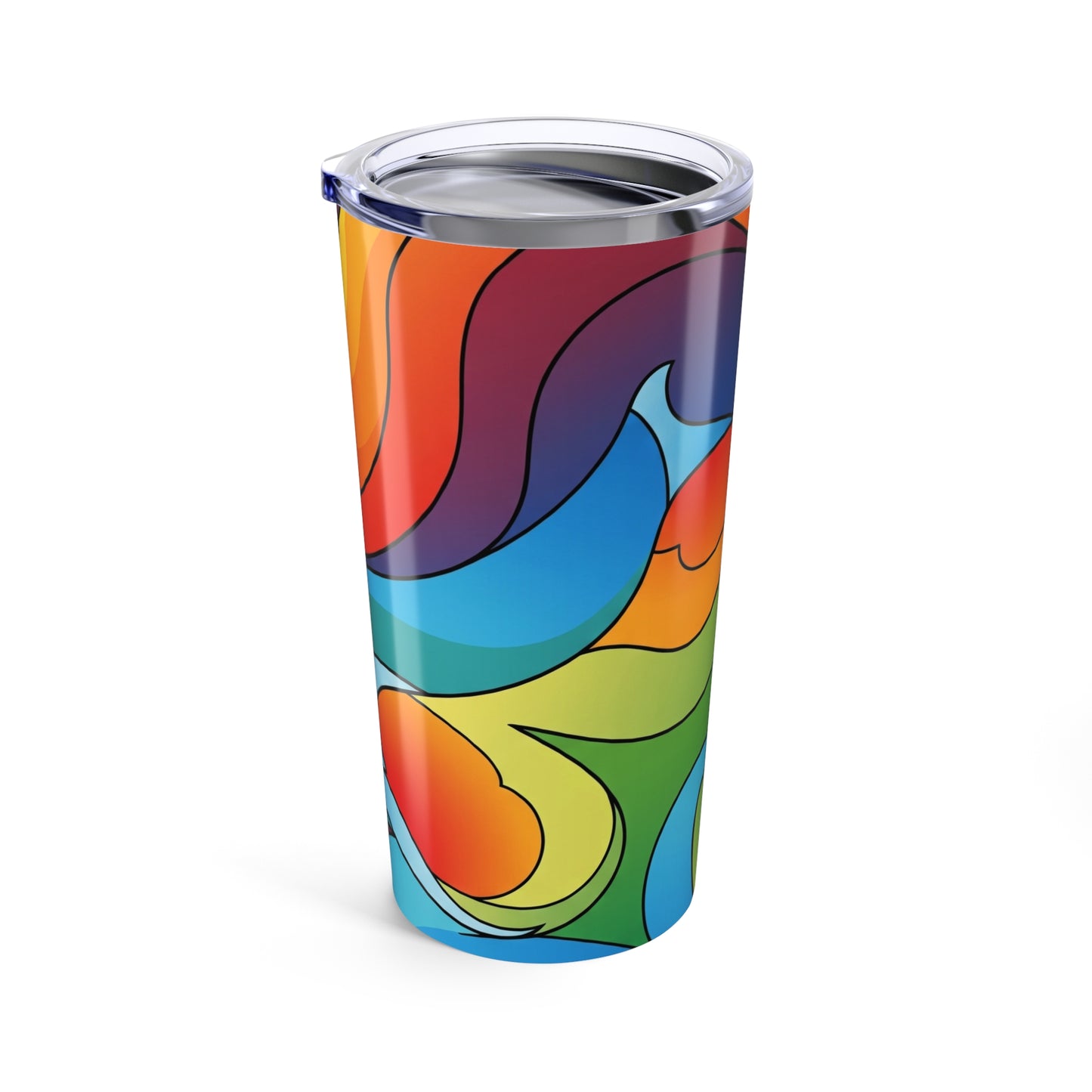 20oz Stainless Steel Tumbler With Printed Design Travel Mug Double Wall Vacuum Insulated Beverage Cup Dishwasher