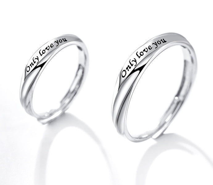 Couple Rings Set Matching Rings For Him And Her 925 Sterling Silver Band Japanese Korean Promise Rings For Two