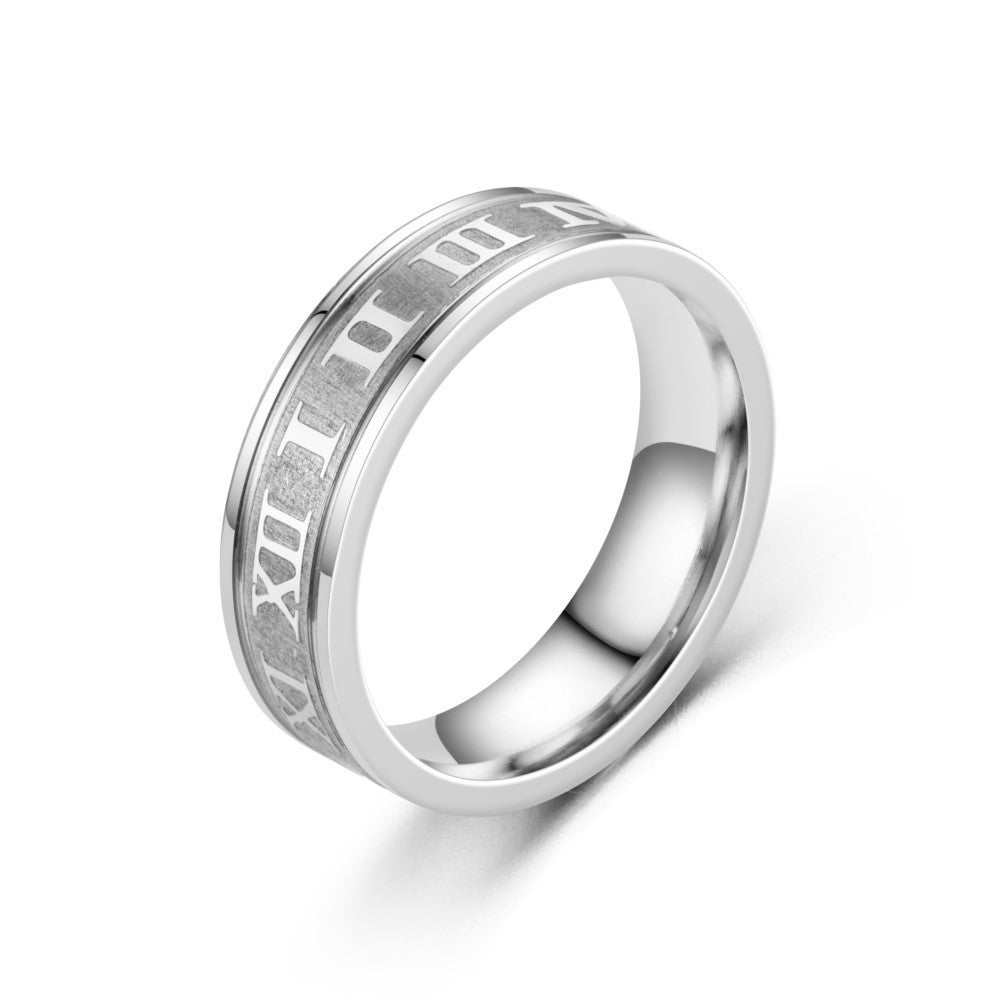 Stainless Steel Ring 6MM Width Roman Style Round Inner Arc