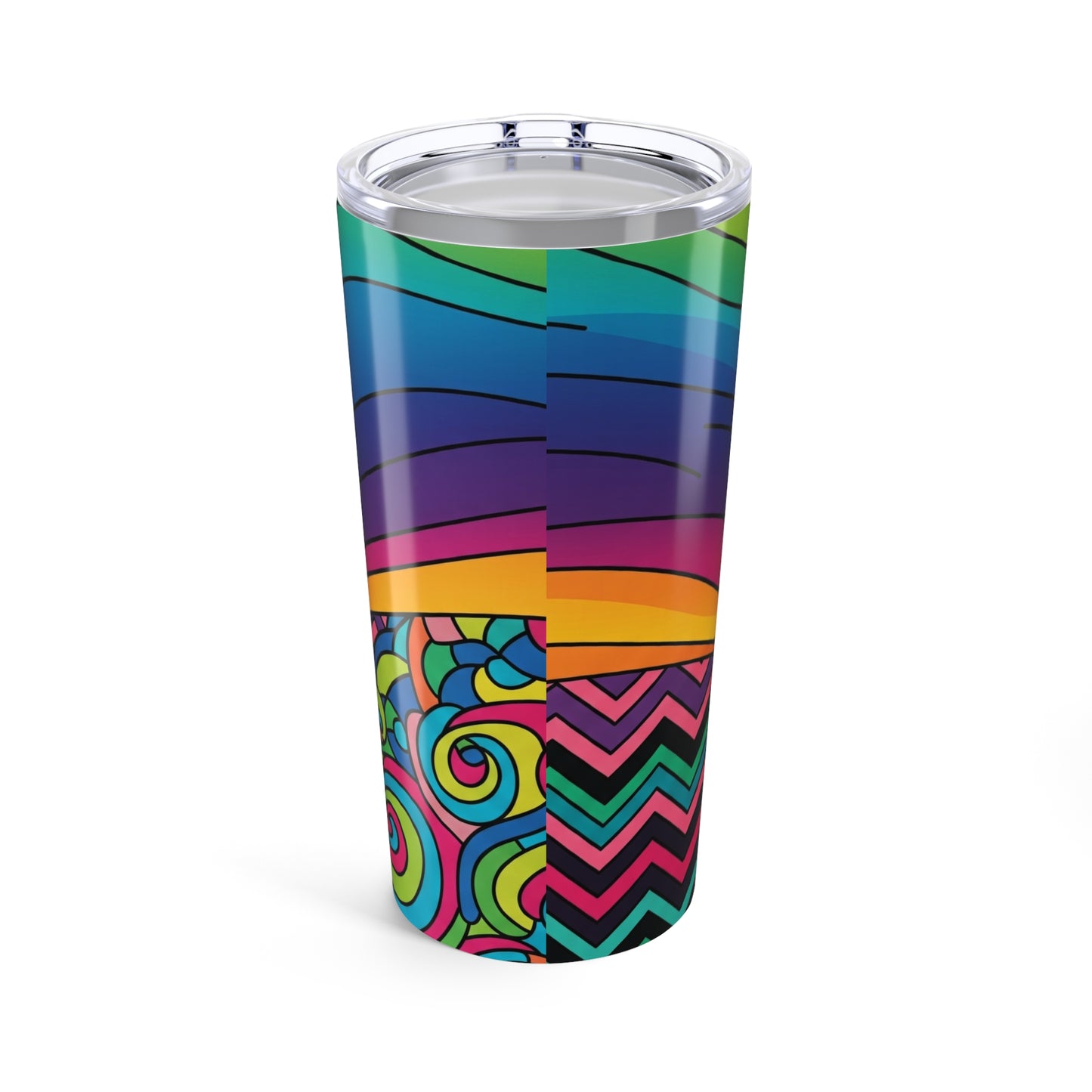 20oz Stainless Steel Tumbler With Double Wall Vacuum Insulation Spill Resistant Printed Pattern For Hot Cold