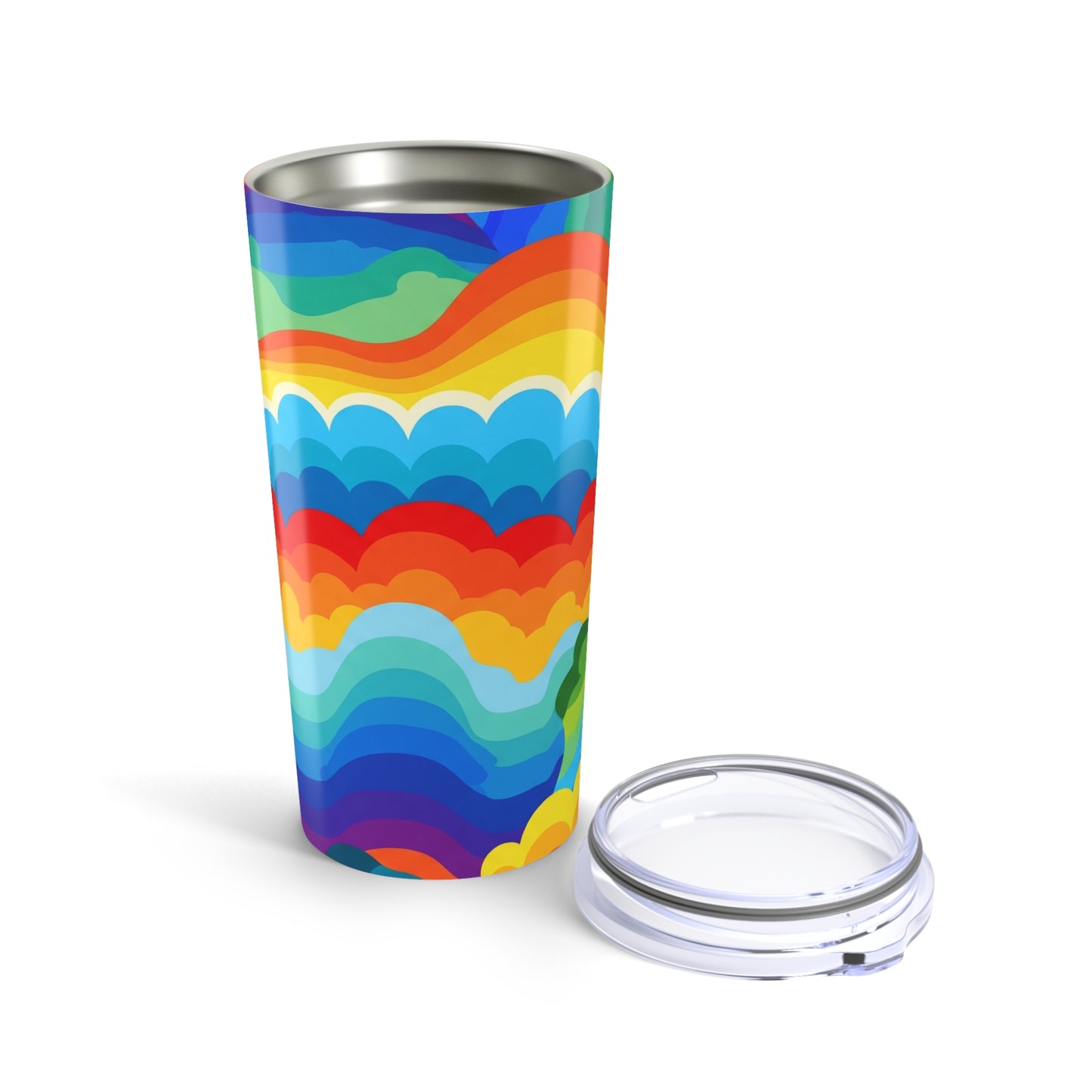 20oz Stainless Steel Tumbler With Double Wall Insulation Spill Resistant Printed Travel Mug Durable Dishwasher Safe