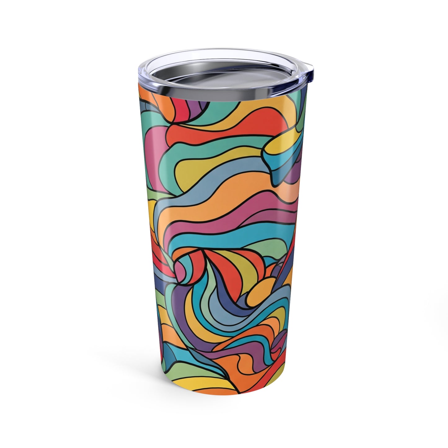 20 Oz Stainless Steel Tumbler With Printed Design Double Wall Insulation Travel Mug Hot And Cold Easy To Clean