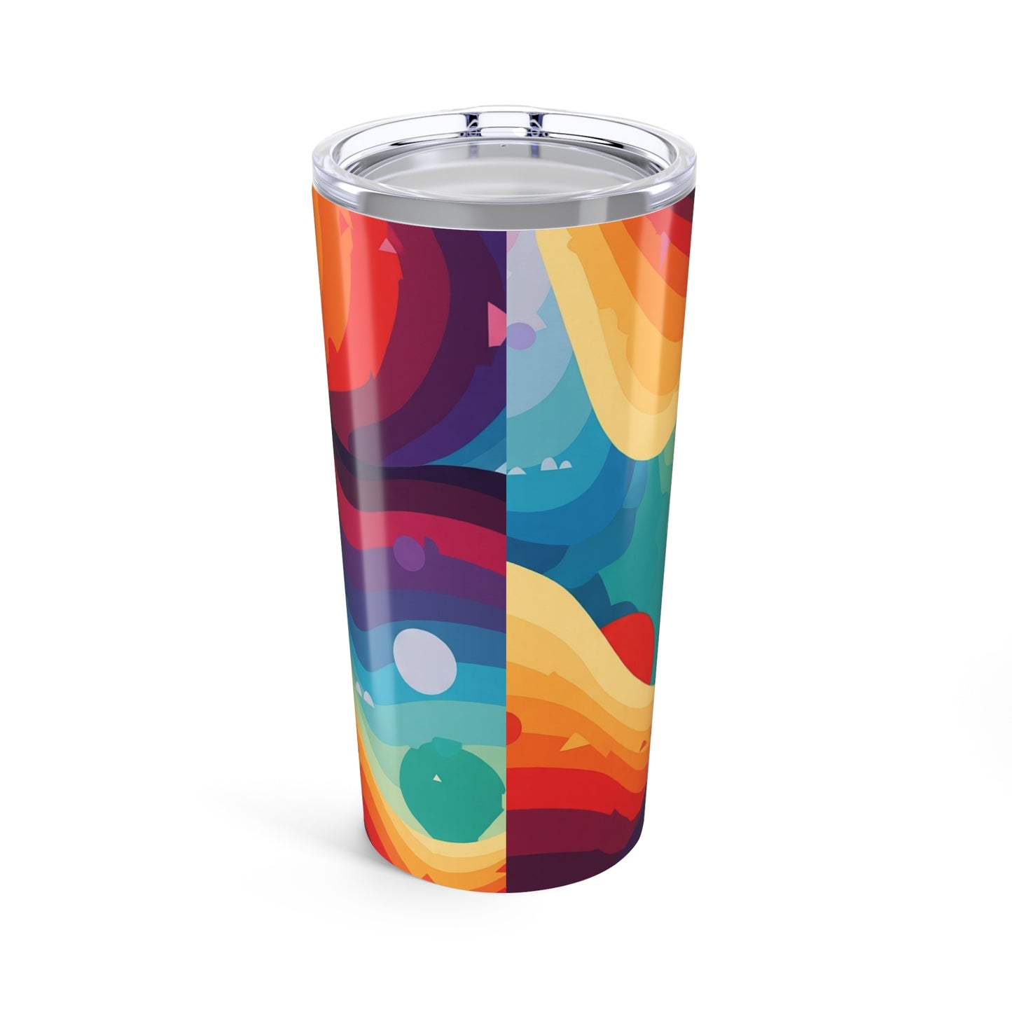 20Oz Stainless Steel Tumbler With Printed Artwork Double Wall Vacuum Insulated Spill Resistant Durable Travel