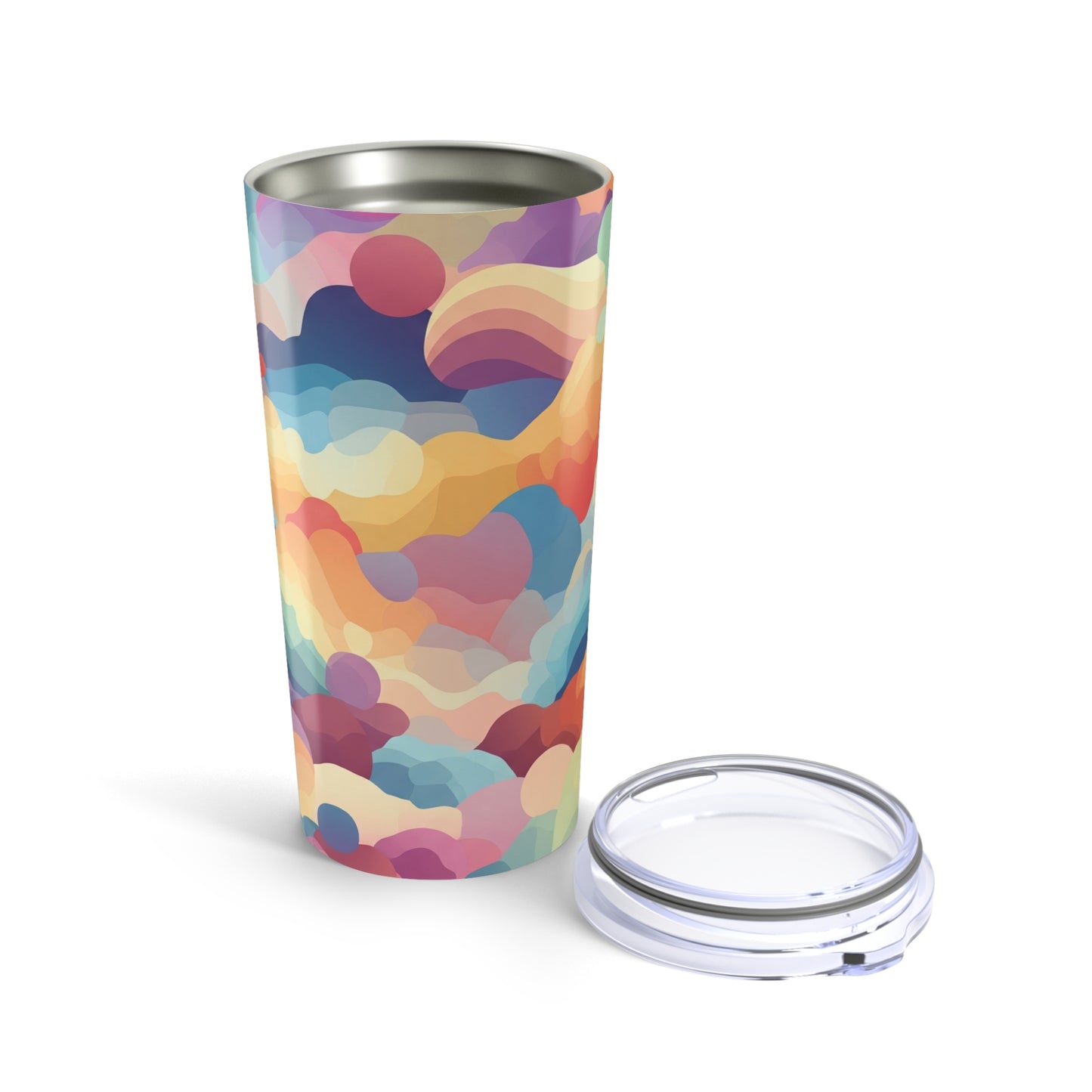 20oz Stainless Steel Printed Tumbler With Double Wall Vacuum Insulation Leak Proof Durable Hot Cold Travel Mug