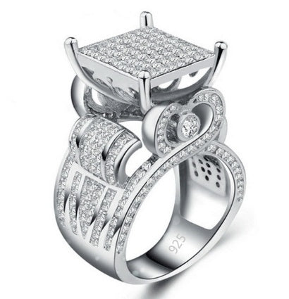 Womens Fine Diamond Ring European Fashion Ring Exquisite Metal Ring Anniversary Ring Engagement Ring Promise Ring