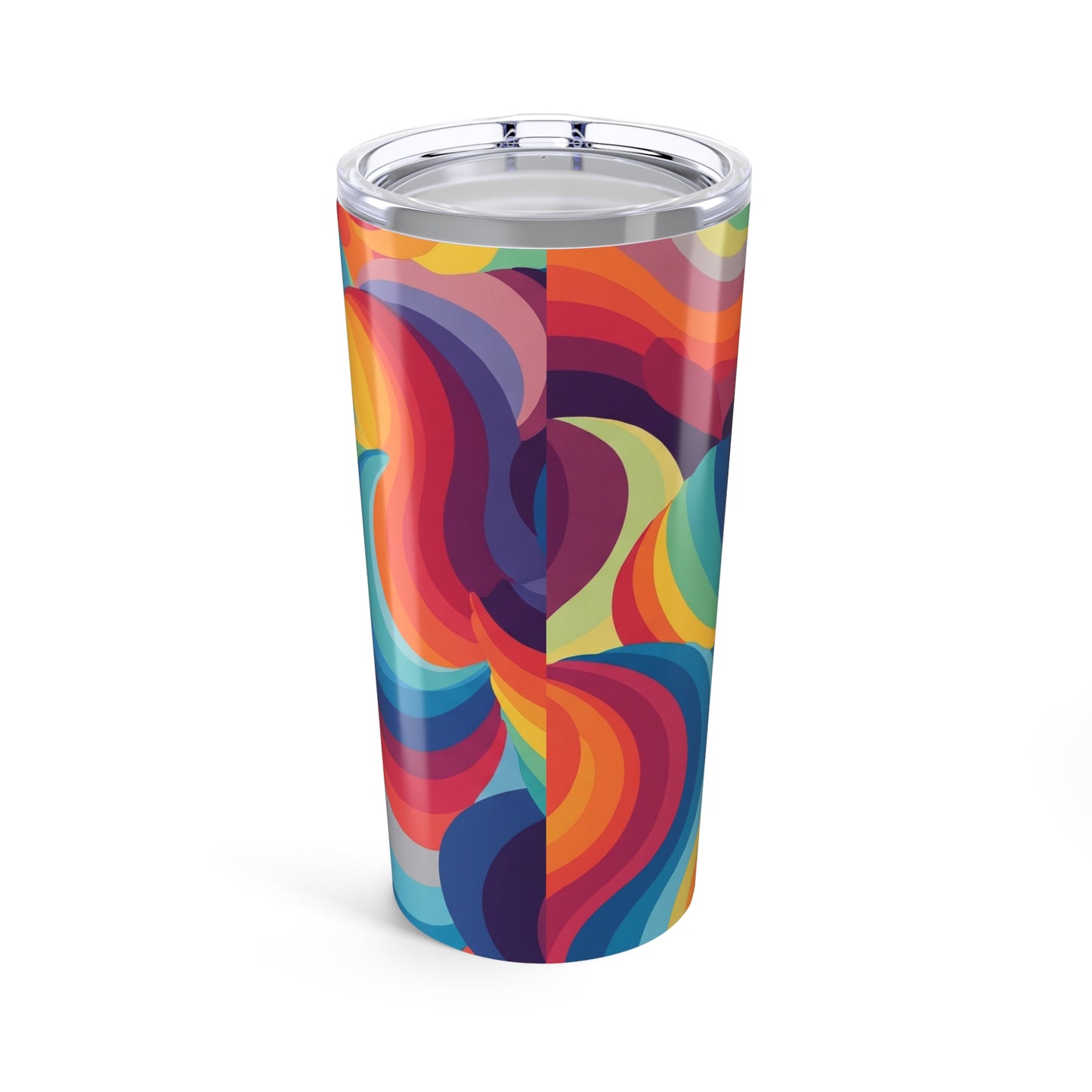 20oz Stainless Steel Tumbler With Printed Design Double Wall Vacuum Insulation Spill Resistant Travel Coffee Mug