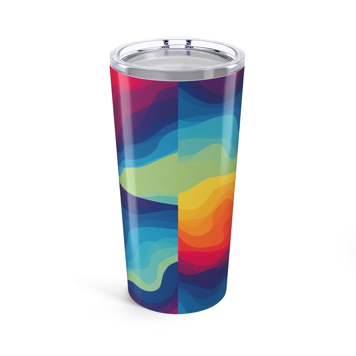 20oz Stainless Steel Tumbler With Vacuum Insulation Spill Resistant Printed Travel Mug For Hot And Cold Drinks