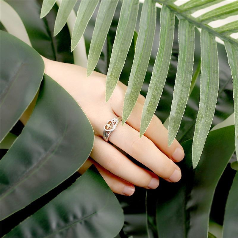 Love Cross Diamond Ring