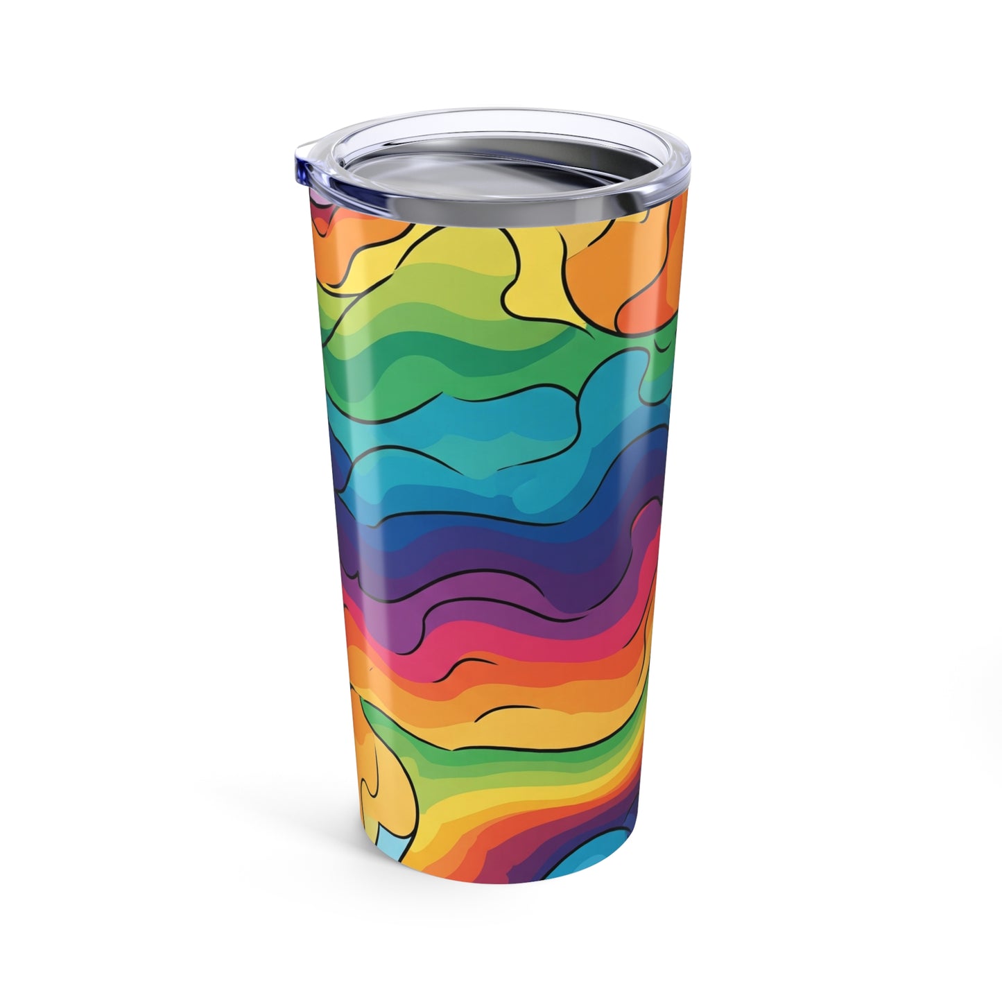 20oz Stainless Steel Tumbler With Double Wall Vacuum Insulation Leak Proof BPA Free Vibrant Print Design For Hot