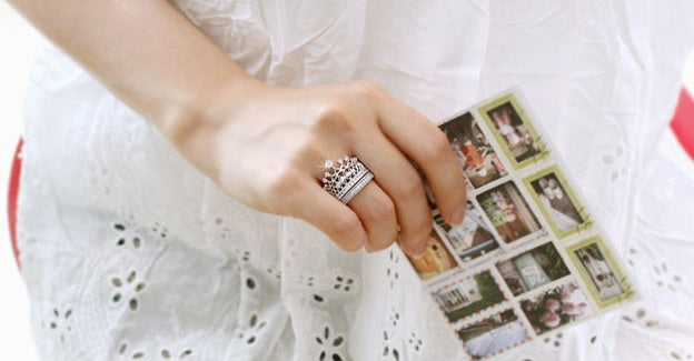 Sterling Silver Hollow Crown Ring With Sparkling Zircon Gemstone Elegant Design Exquisite Craftsmanship Women