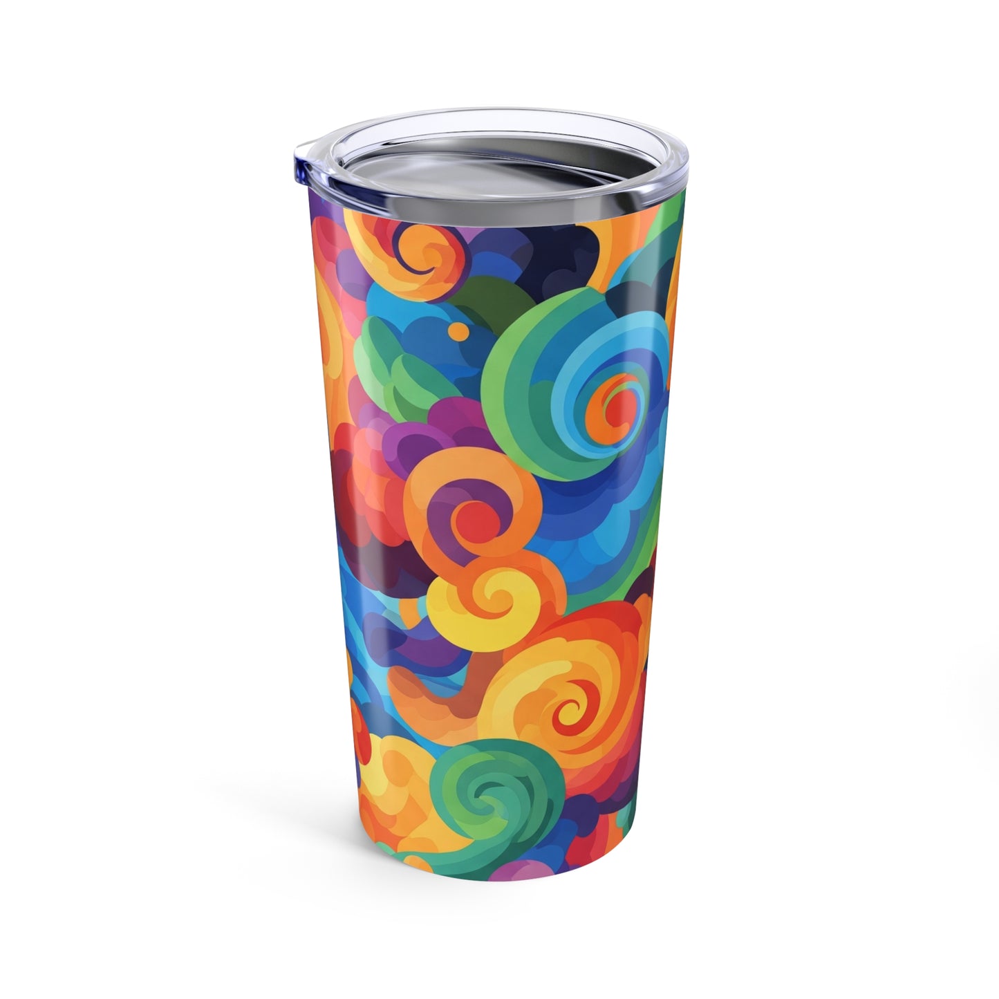 20 Oz Stainless Steel Tumbler With Vibrant Printed Artwork Double Wall Vacuum Insulated Spill Resistant Hot Cold