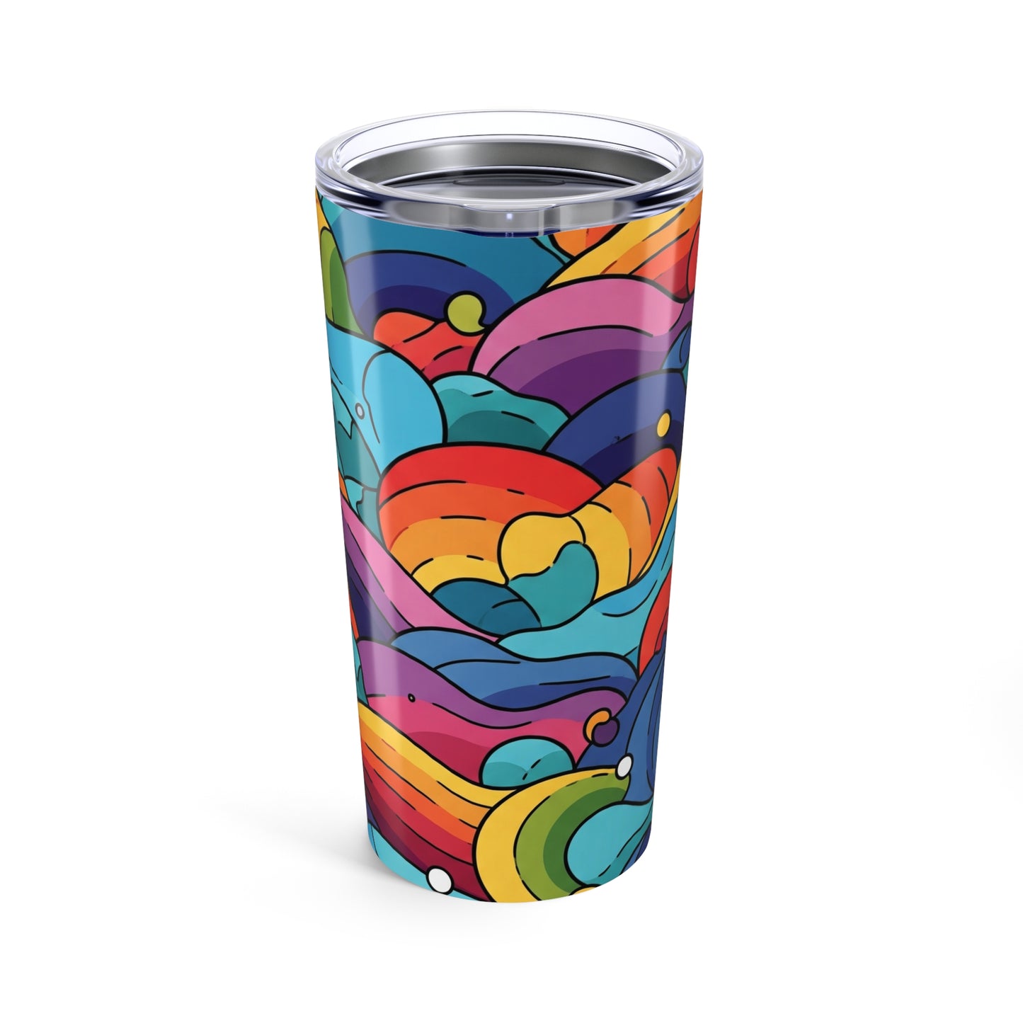 20oz Stainless Steel Tumbler Double Wall Vacuum Insulated Spill Resistant Bpa Free Printed Hot And Cold Beverage