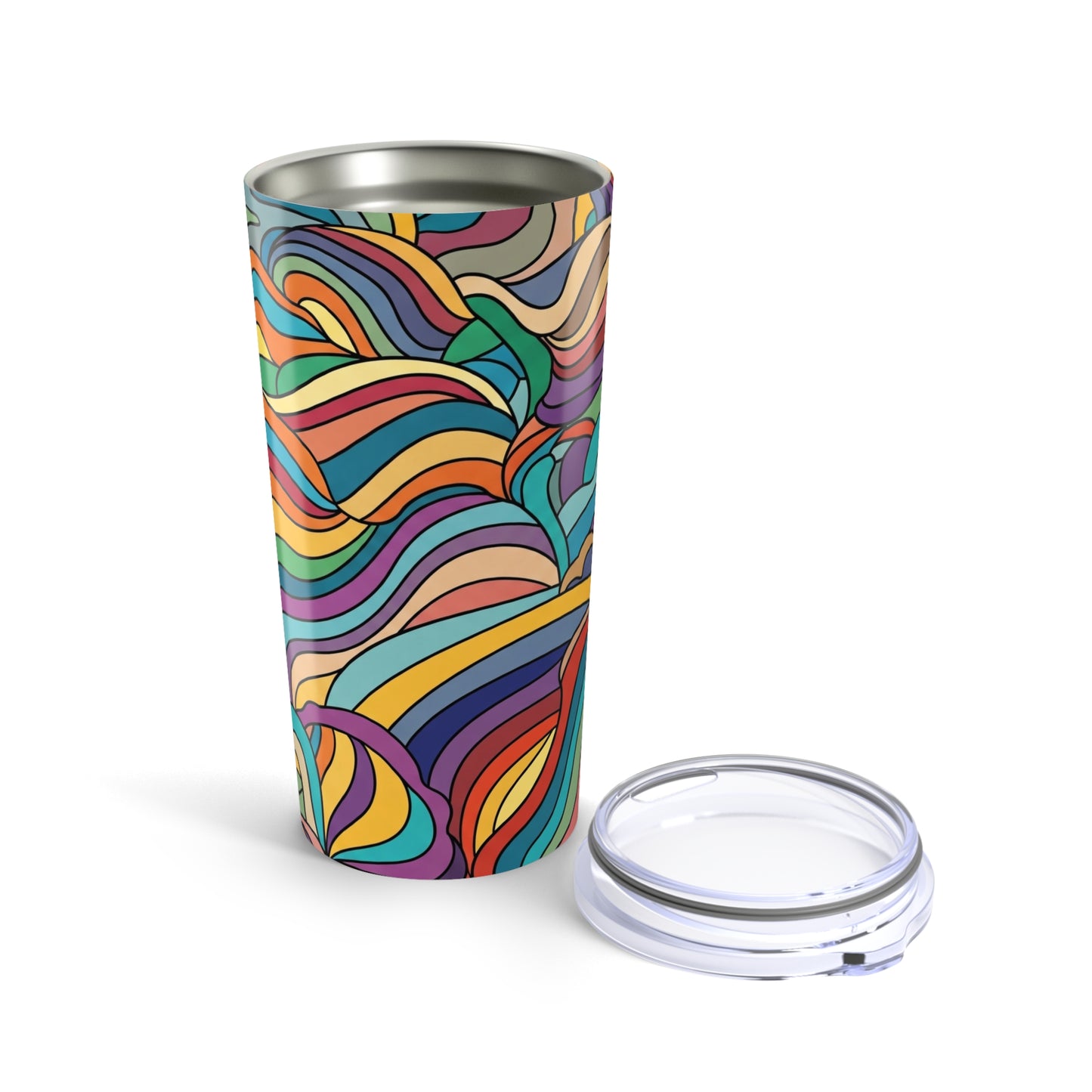 20oz Stainless Steel Tumbler With Double Wall Vacuum Insulation Thermal Printed Travel Mug For Hot Or Cold Drinks