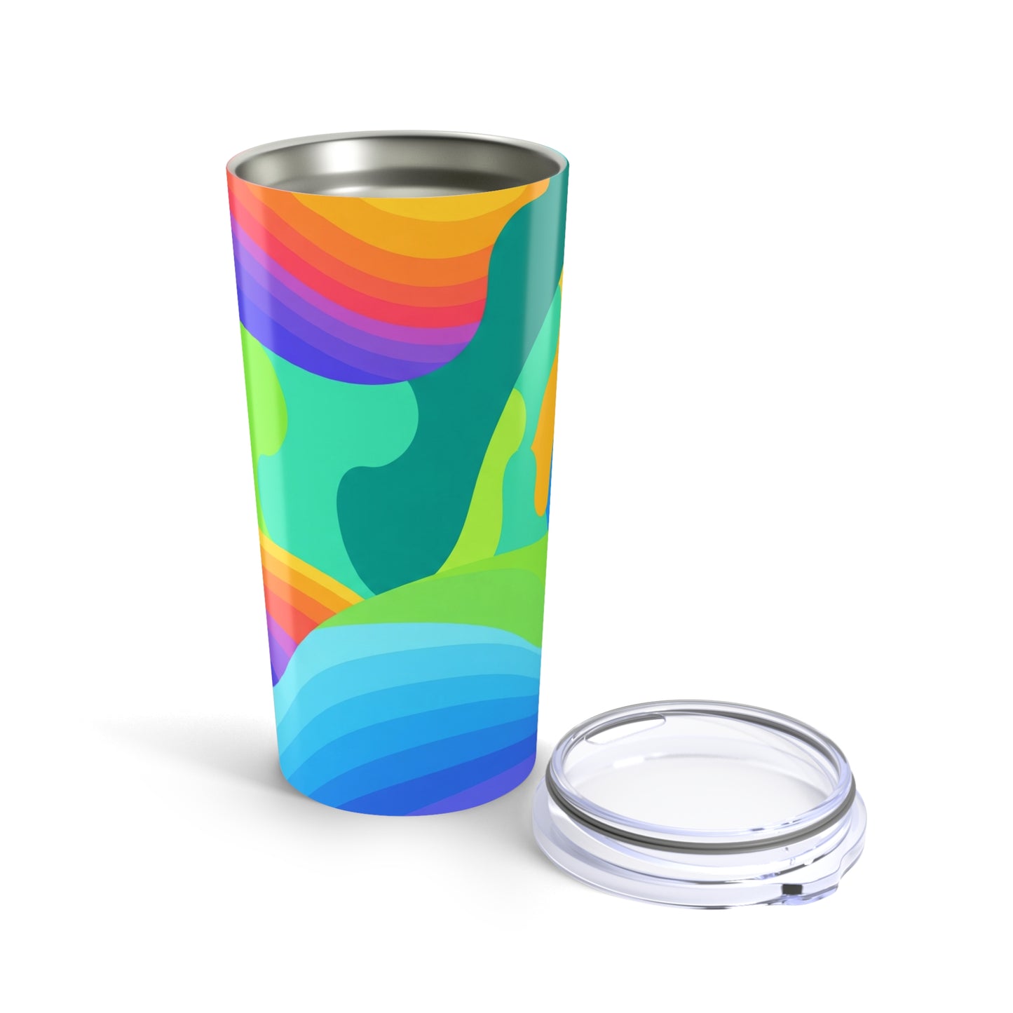 20 Oz Stainless Steel Tumbler Printed Double Wall Vacuum Insulation Leak Proof Travel Mug Durable Hot Cold Coffee