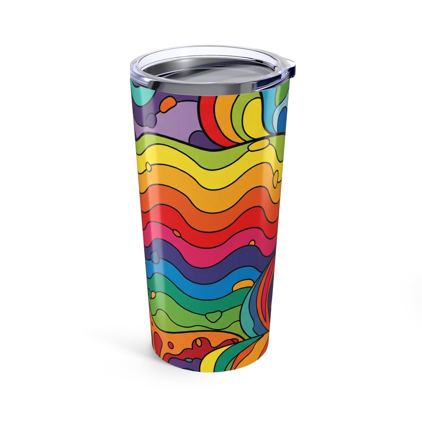 20oz Stainless Steel Graphic Tumbler With Double Wall Vacuum Insulation Spill Resistant Travel Mug For Hot And Cold