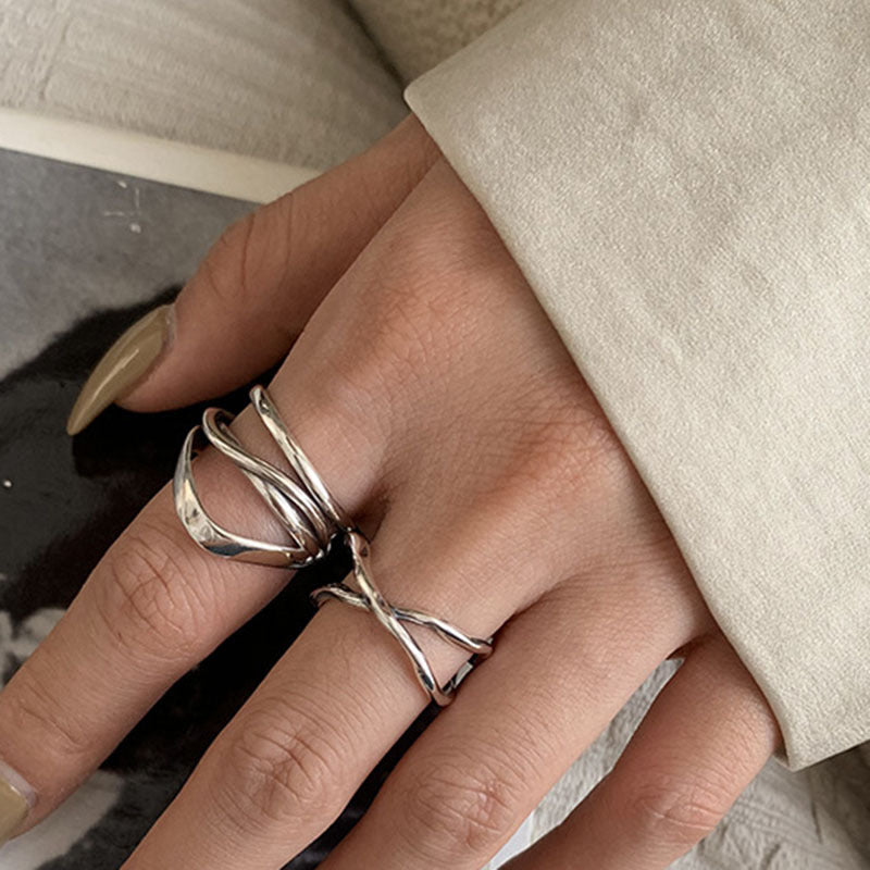 Korean Floral Ring 925 Sterling Silver For Women Gift
