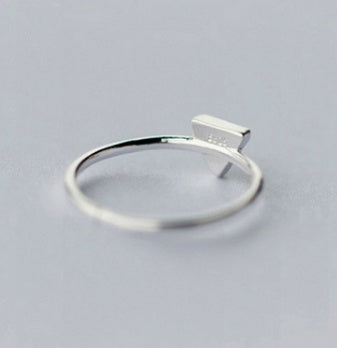 Geometric Triangle Ring 925 Sterling Silver Adjustable Fashion Jewelry Statement Piece Gift For Her Everyday Wear