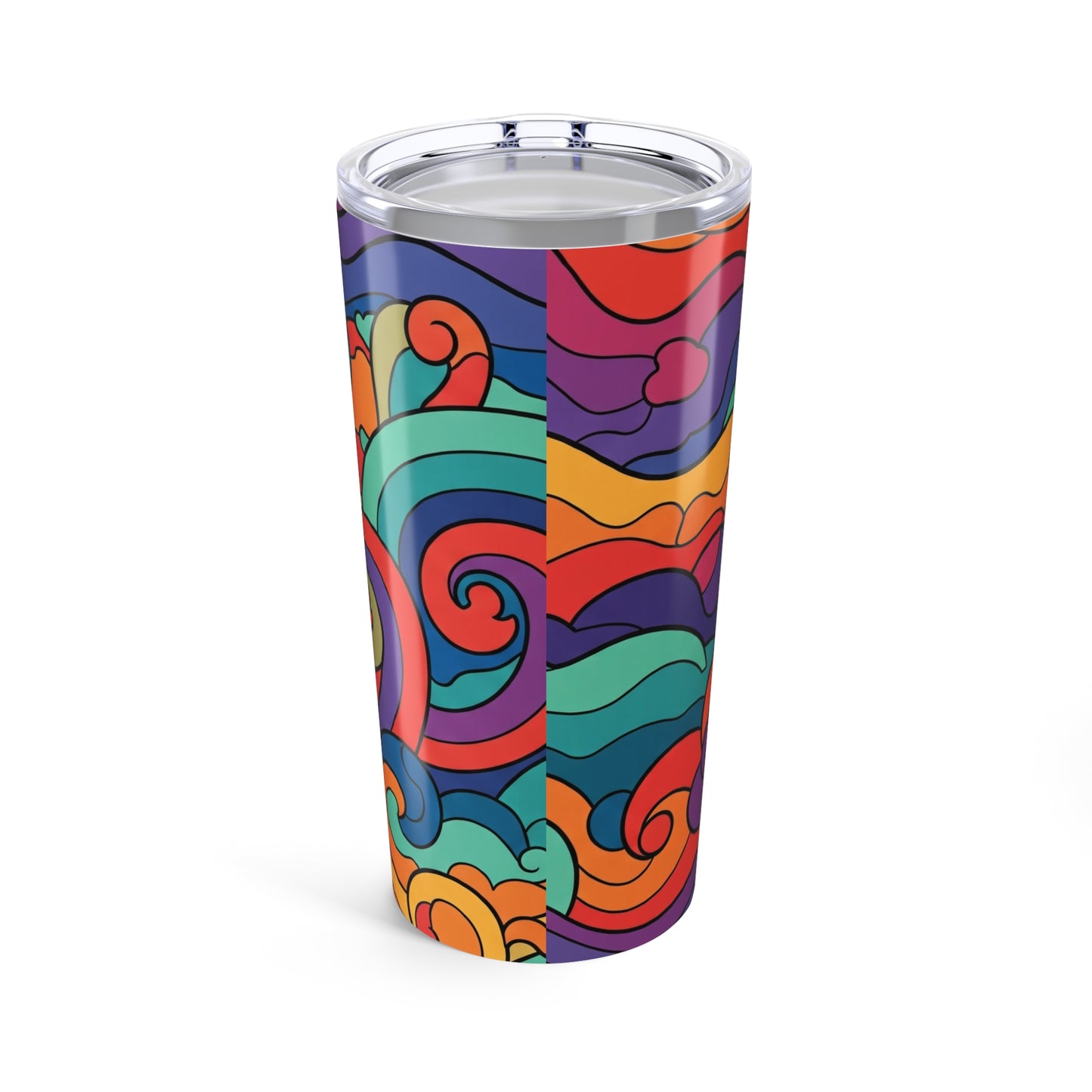20oz Stainless Steel Tumbler With Printed Design Double Wall Vacuum Insulated Spill Resistant For Hot Or Cold
