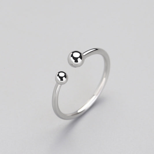 S925 Sterling Silver Ring Thai Silver Hollow Water Wave Tail Ring