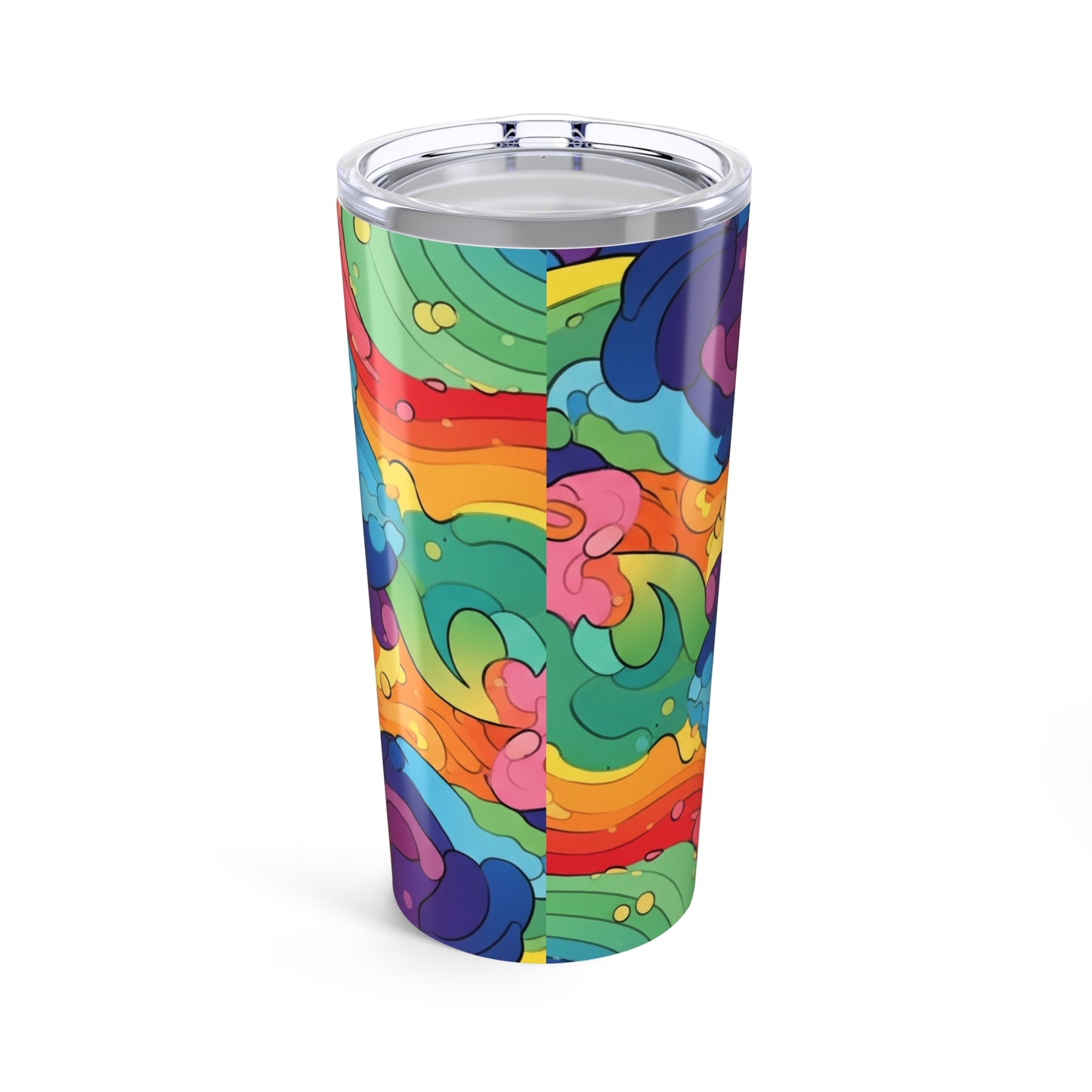 20 Oz Stainless Steel Tumbler With Double Wall Insulation And Unique Printed Design Spill Proof Coffee Mug For