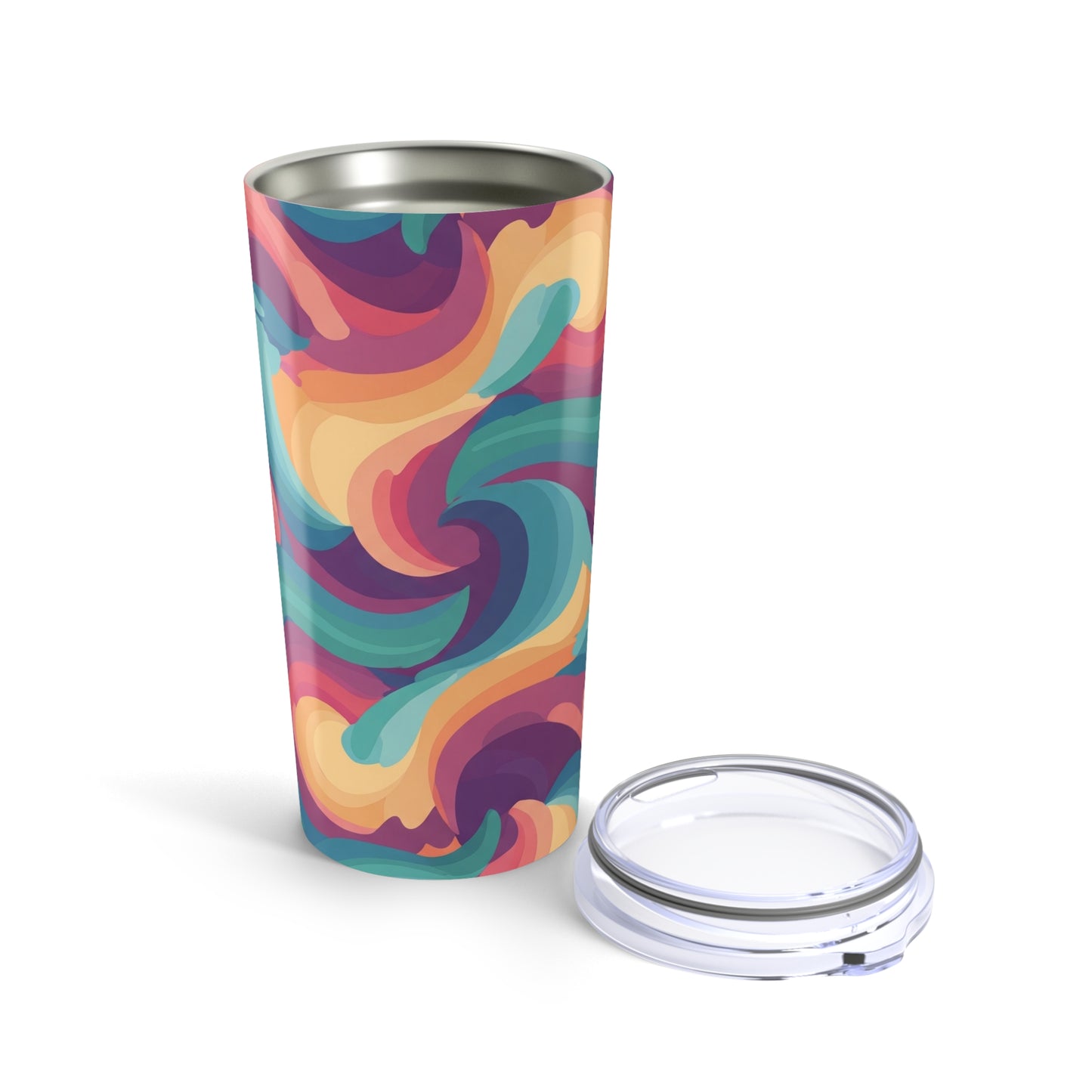 20 Oz Stainless Steel Tumbler With Double Wall Vacuum Insulation Spill Resistant Travel Mug For Hot Or Cold