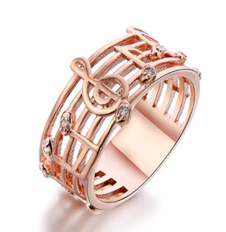 Music Symbol Ring Treble Clef Silver Jewelry for Musicians Women Men Durable Elegant Accessory Custom Everyday