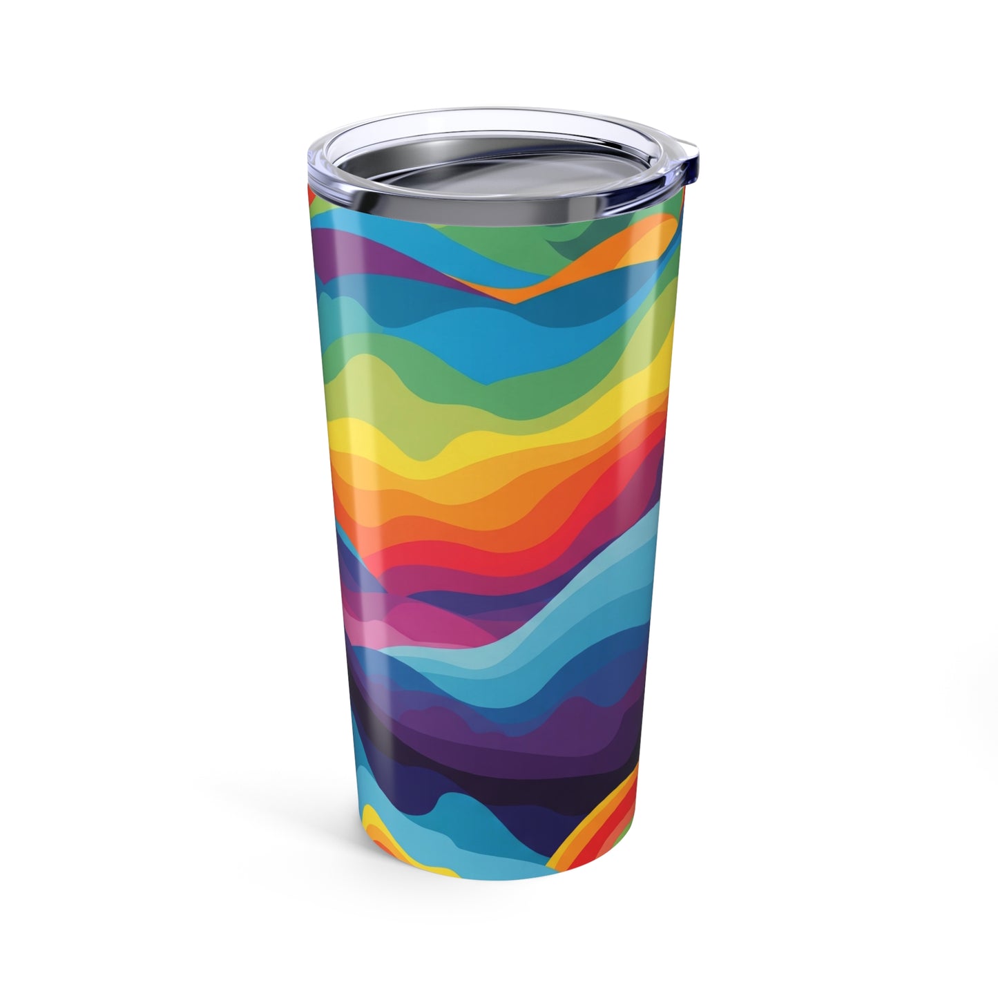 Twenty Oz Stainless Steel Tumbler With Design Double Wall Vacuum Insulated Spill Resistant Travel Mug For Beverages