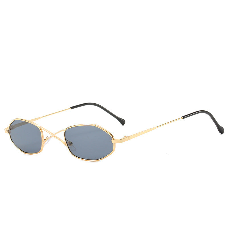 Double Beam Sunglasses UV400 Protection Fashion Eyewear Metal and Plastic Frame 70 Percent Visible for All Day