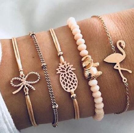 Womens Bracelet Sets Alloy Anklet Star Moon Design Romantic Jewelry For Women Girls Charm Fashion Elegant Cute