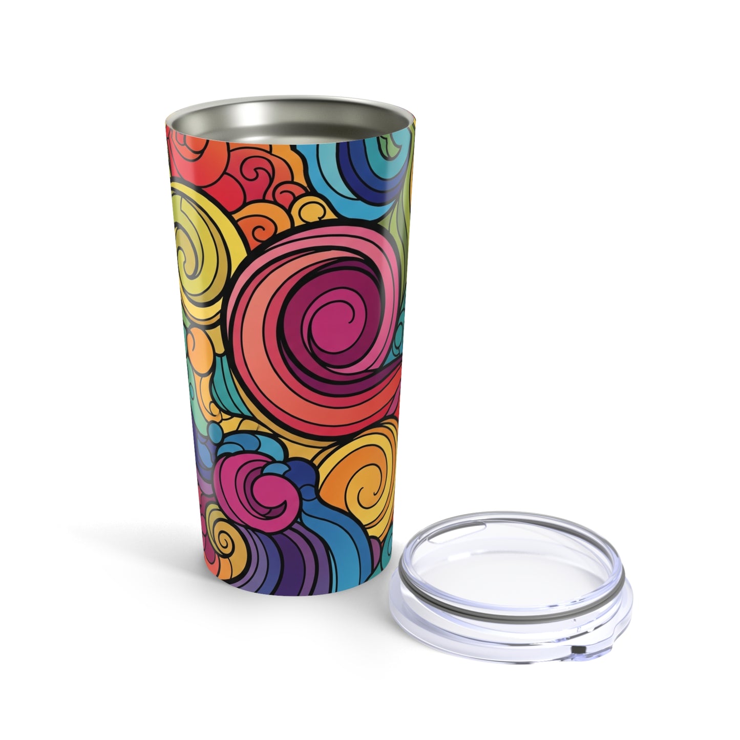 20oz Stainless Steel Travel Mug With Double Wall Vacuum Insulation Leak Proof Printed Coffee Cup For Hot And Cold