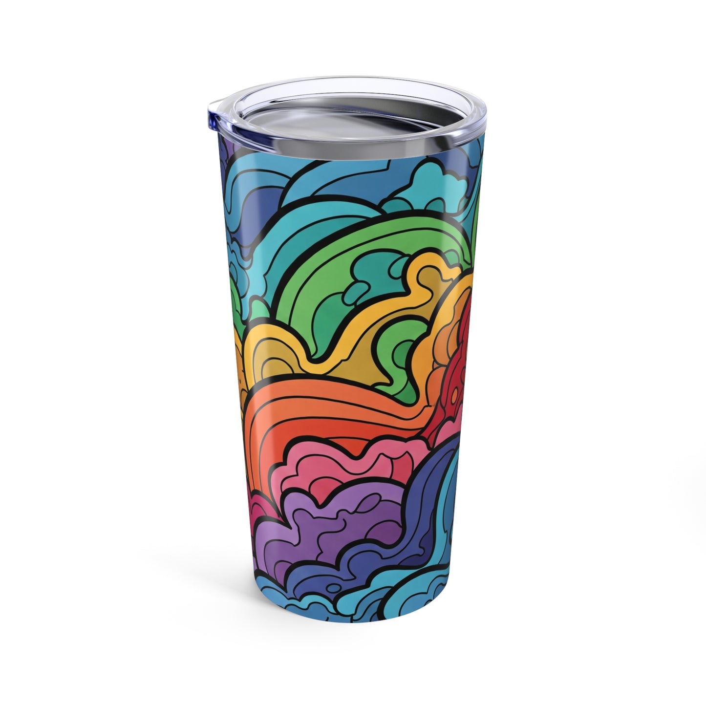 20 Oz Stainless Steel Insulated Tumbler With Vibrant Printed Design Double Wall Vacuum Sealed Spill Resistant