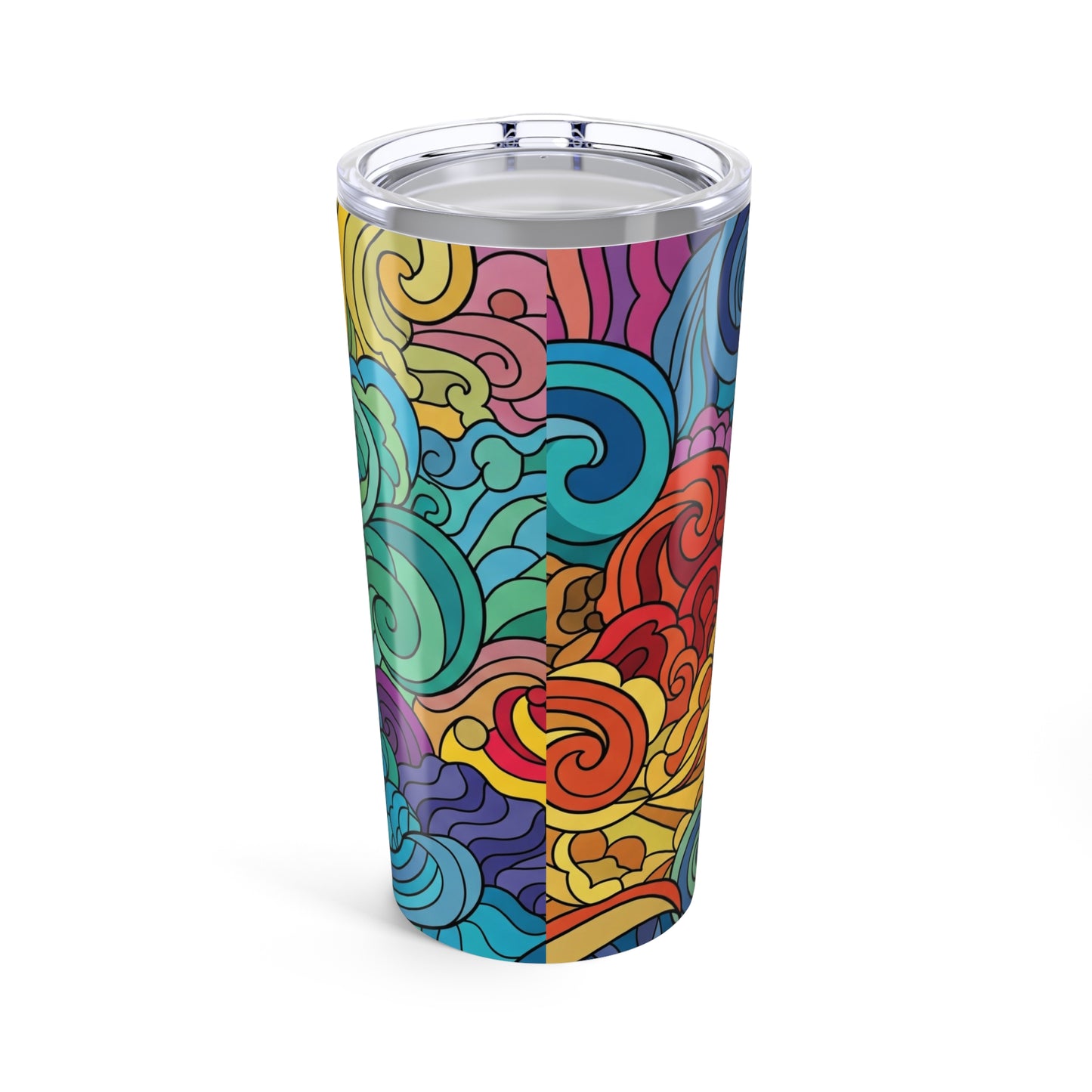 20oz Stainless Steel Printed Tumbler With Double Wall Vacuum Insulation Leakproof Travel Mug For Hot Or Cold