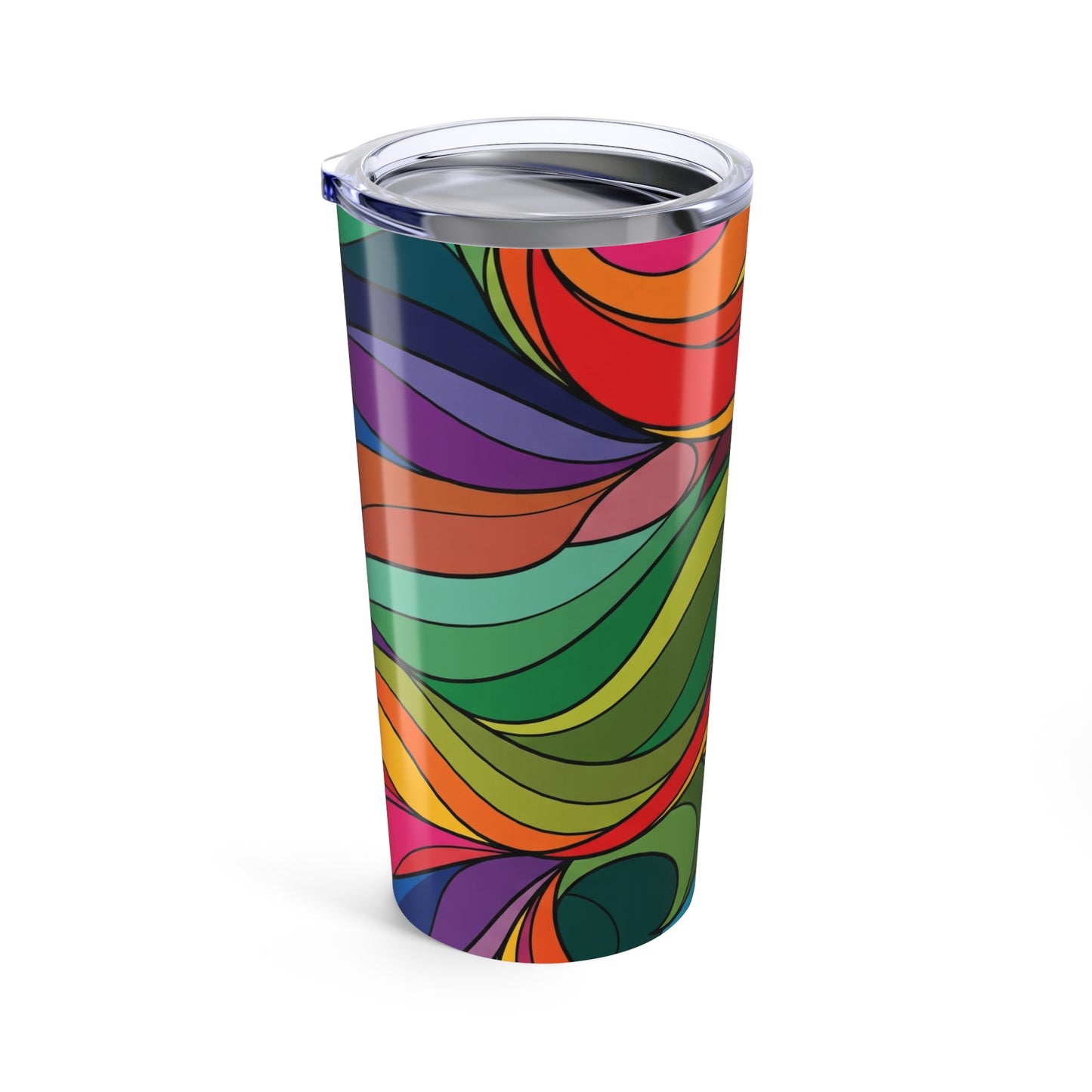 20oz Stainless Steel Tumbler With Printed Design Double Wall Vacuum Insulated And Leak Proof For Hot And Cold