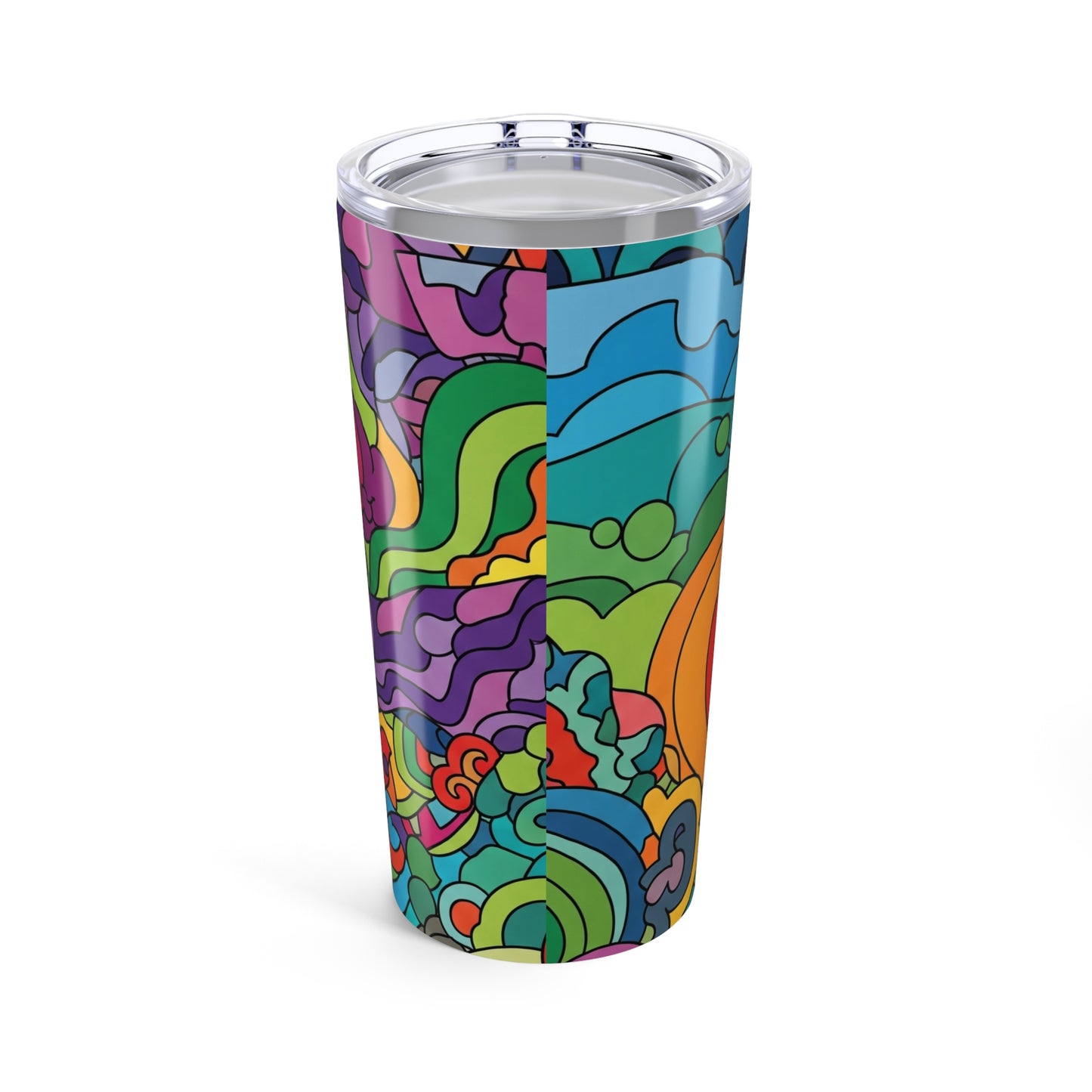 20oz Stainless Steel Tumbler With Double Wall Vacuum Insulation Leak Proof Lid Printed For Hot And Cold Drinks