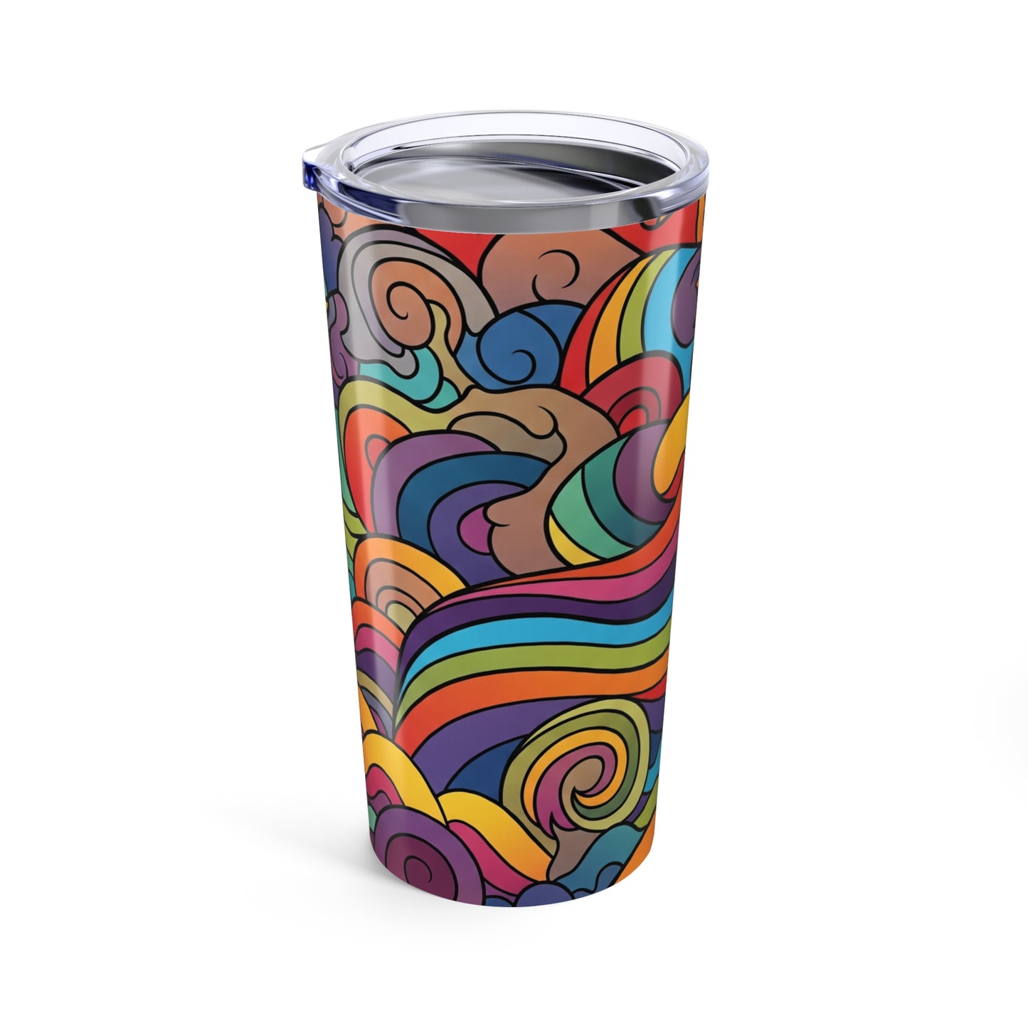 20oz Printed Stainless Steel Tumbler With Double Wall Vacuum Insulation Spill Resistant Travel Mug BPA Free With