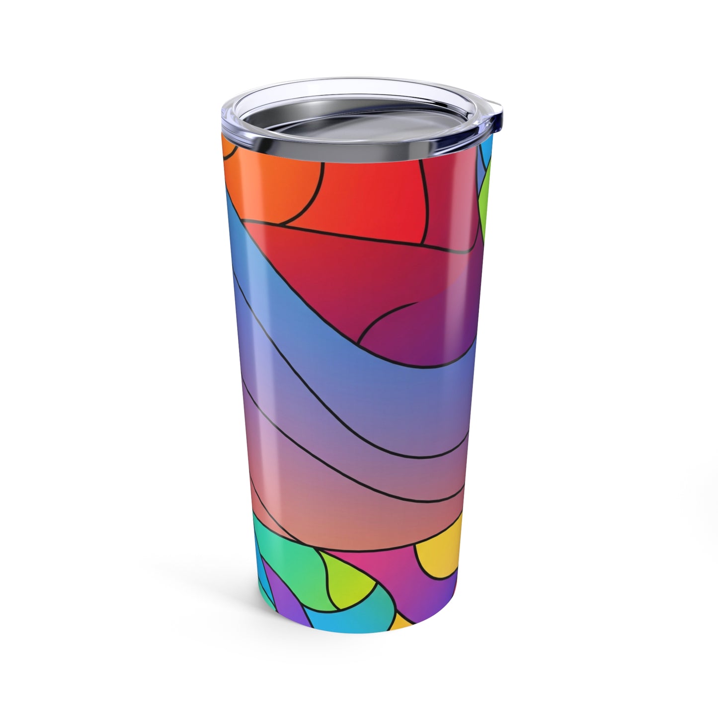 20 Ounce Stainless Steel Tumbler With Printed Design Double Wall Vacuum Insulated Leak Proof Thermal For Daily